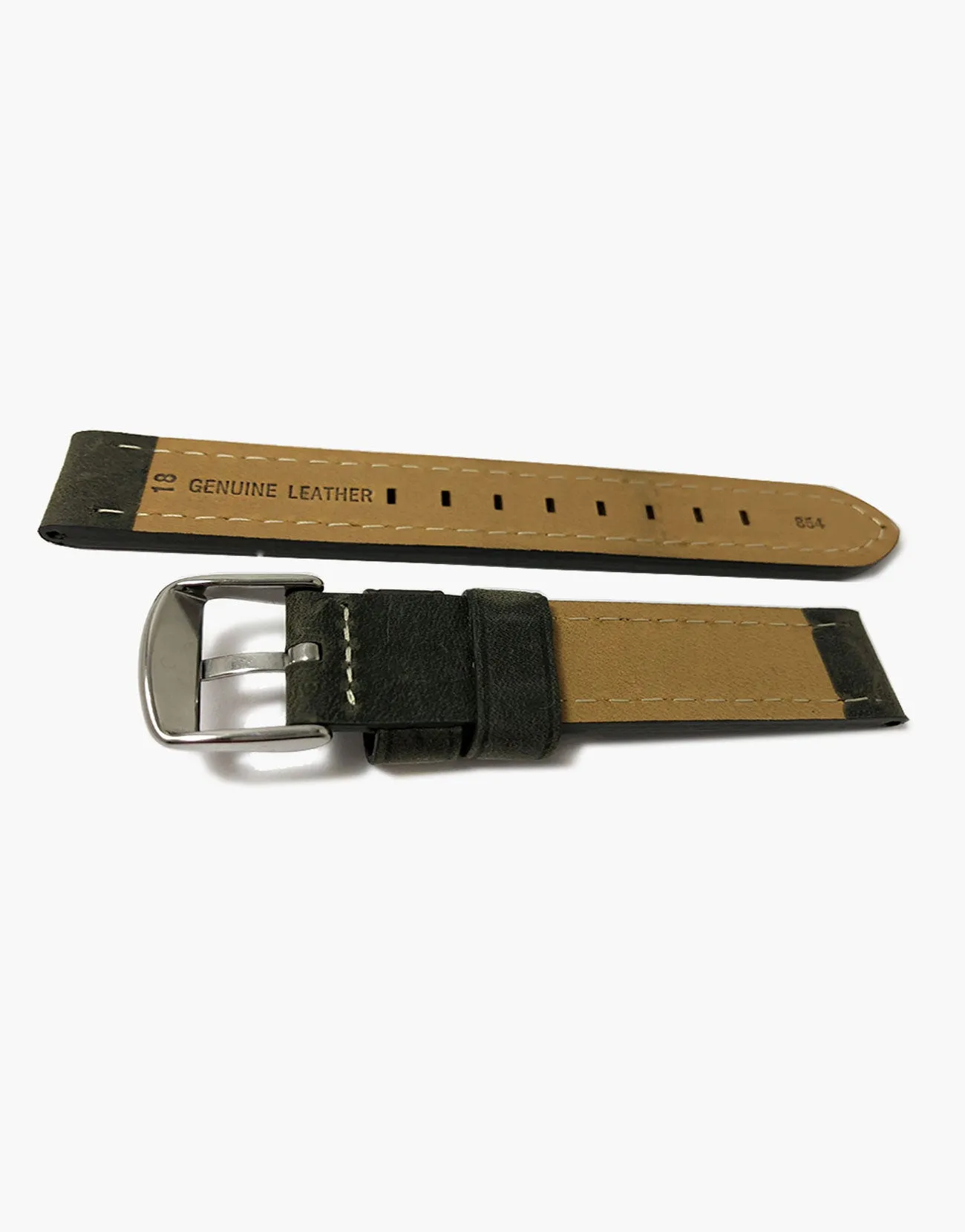 Gray Oil tanned Leather Watch strap-Hadley-Roma MS854