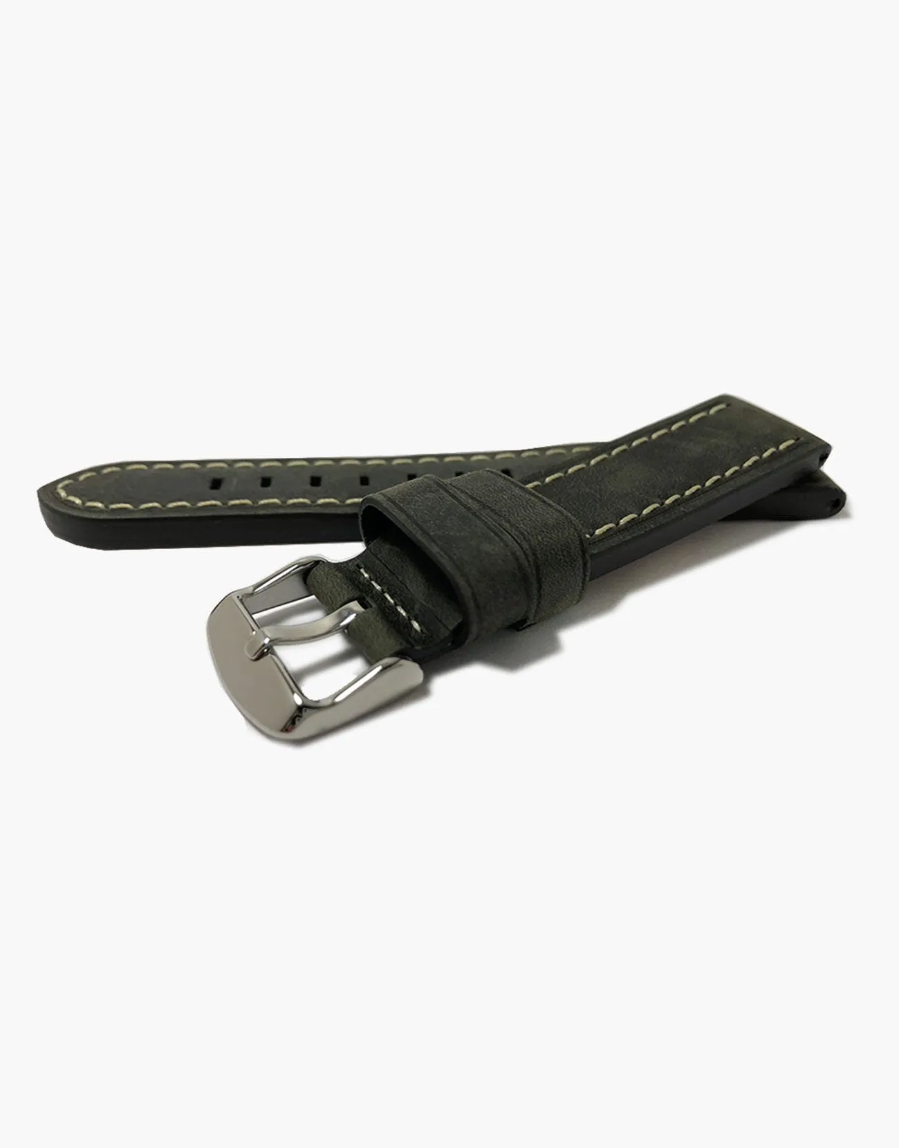 Gray Oil tanned Leather Watch strap-Hadley-Roma MS854