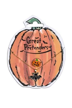 Great Spooky Bat Necklace & Ring Set