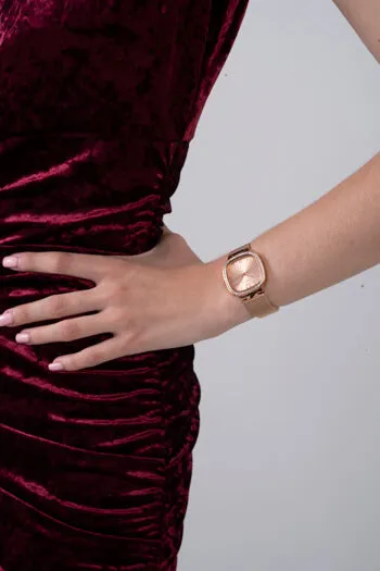 Guess Tapestry Rose Gold Watch