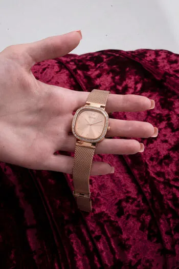 Guess Tapestry Rose Gold Watch