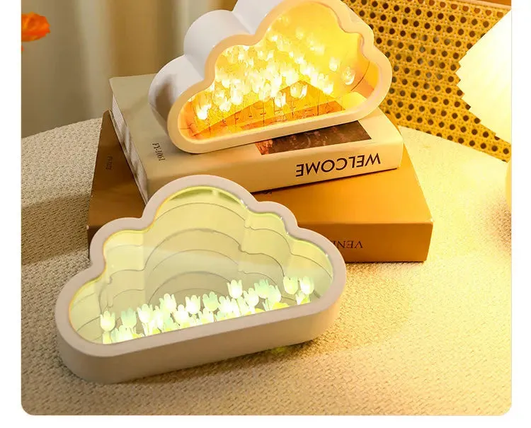 Handmade DIY Creative Gift Tulip Flower Sea Night Light, Atmosphere Lamp