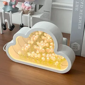 Handmade DIY Creative Gift Tulip Flower Sea Night Light, Atmosphere Lamp