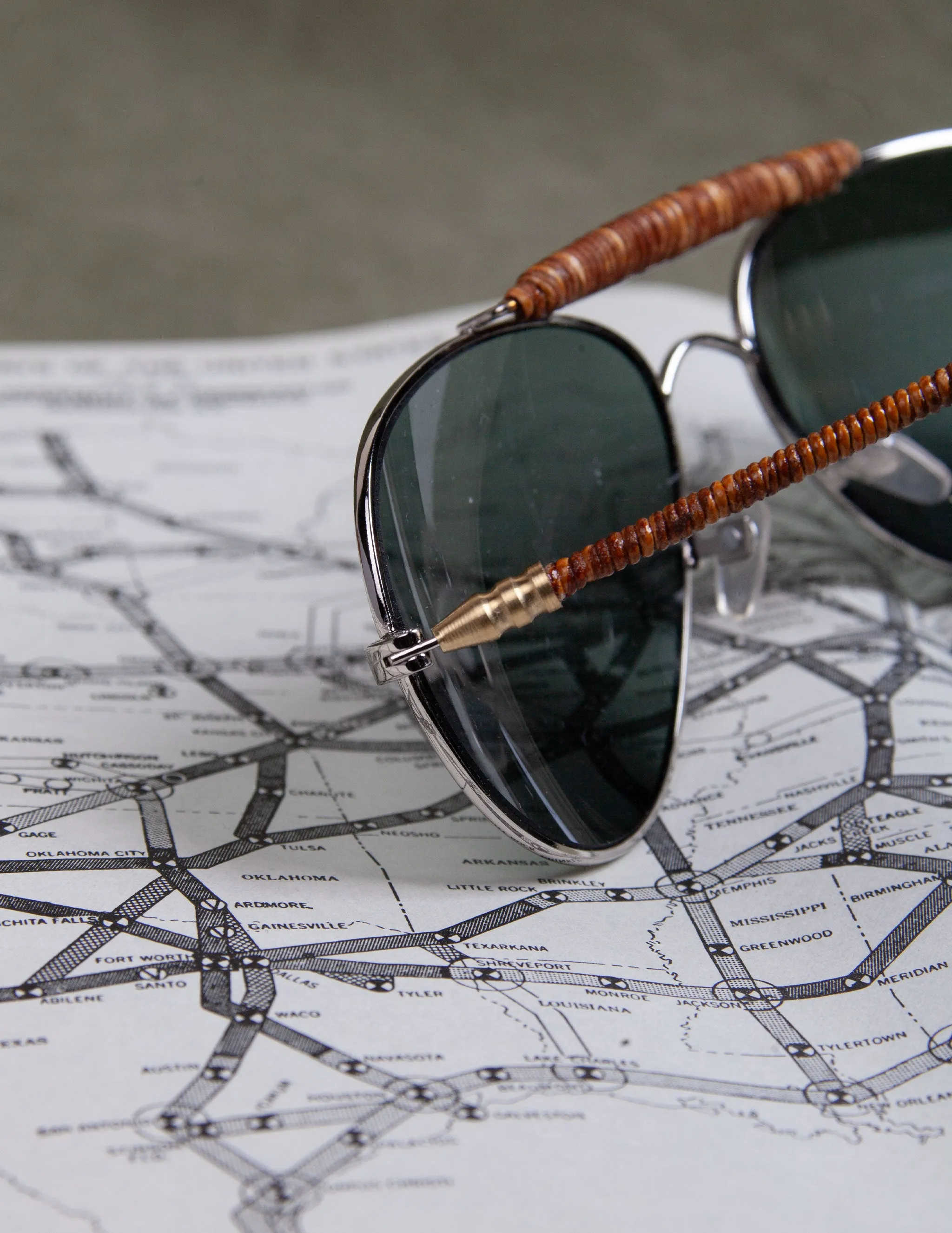 Helio Ascari Vintage WWII American Optical Silver Frame Aviators