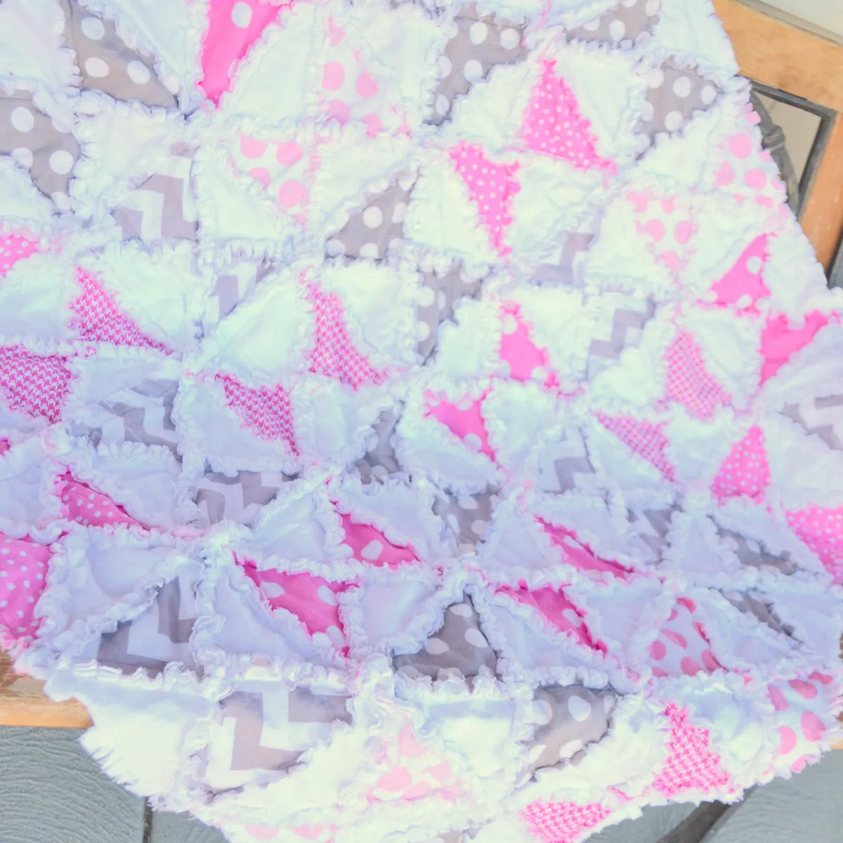 Hourglass Rag Quilt Pattern for Baby