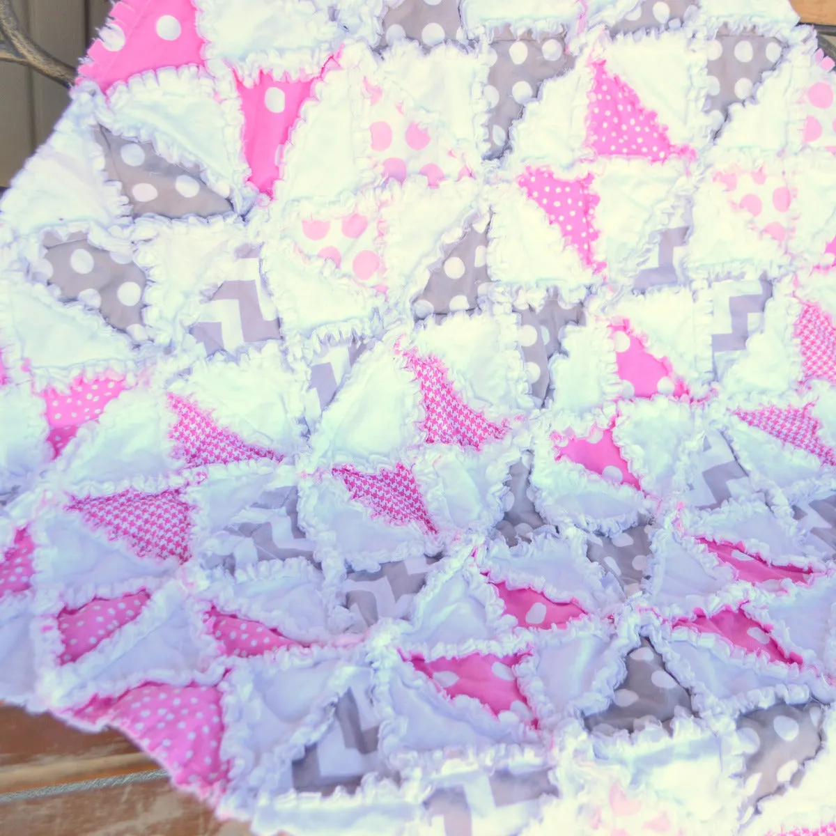 Hourglass Rag Quilt Pattern for Baby