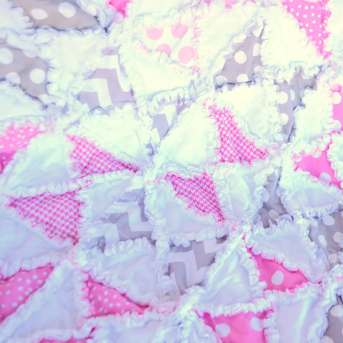 Hourglass Rag Quilt Pattern for Baby