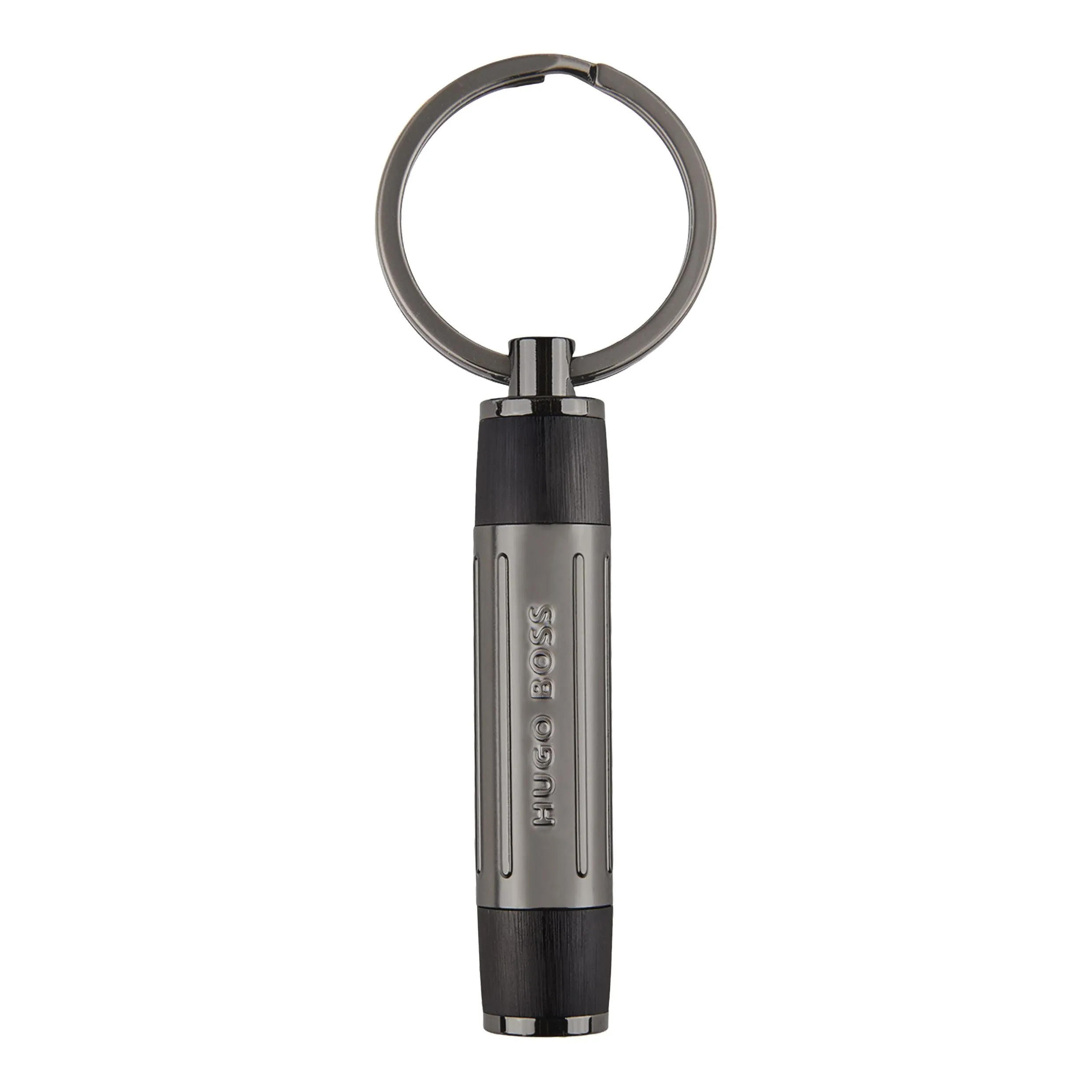 HUGO BOSS HPBK306A-Set Gear Ribs Black (ballpoint pen & key ring)