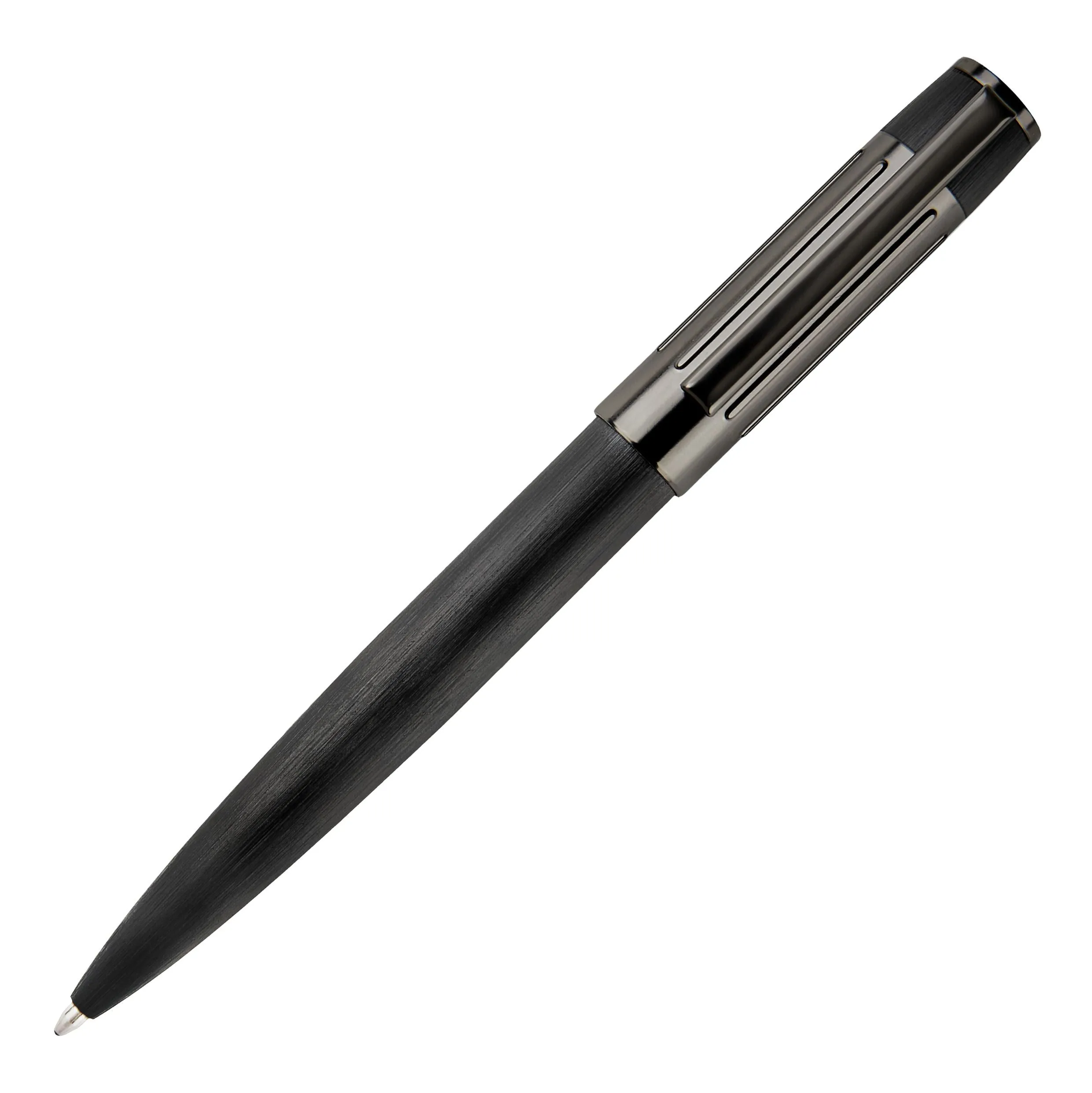 HUGO BOSS HPBK306A-Set Gear Ribs Black (ballpoint pen & key ring)