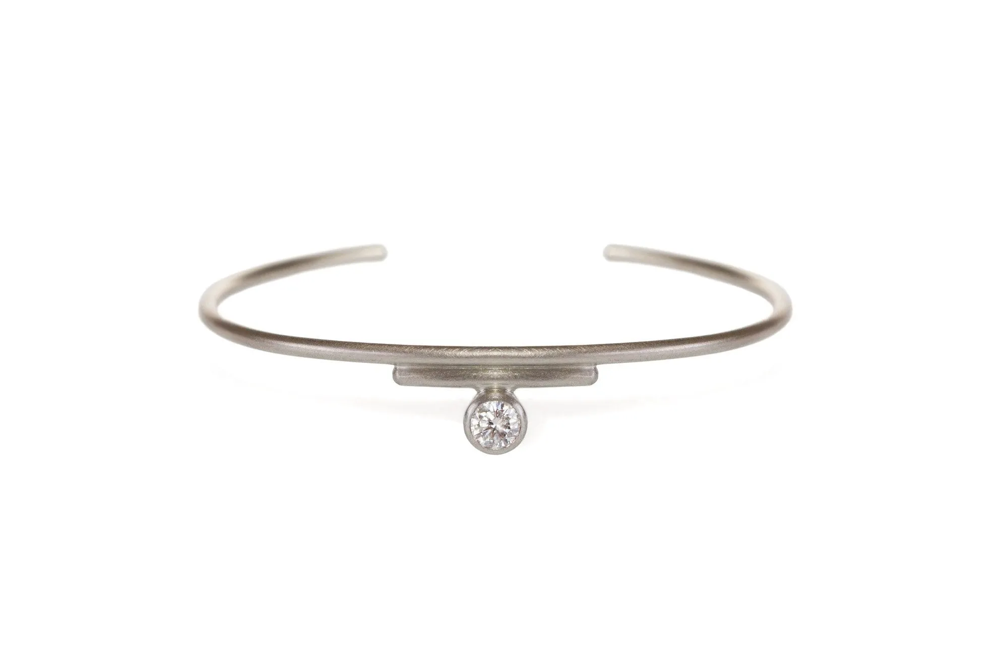 Hugo Bracelet | Stepped Cuff in Diamond & 14k gold