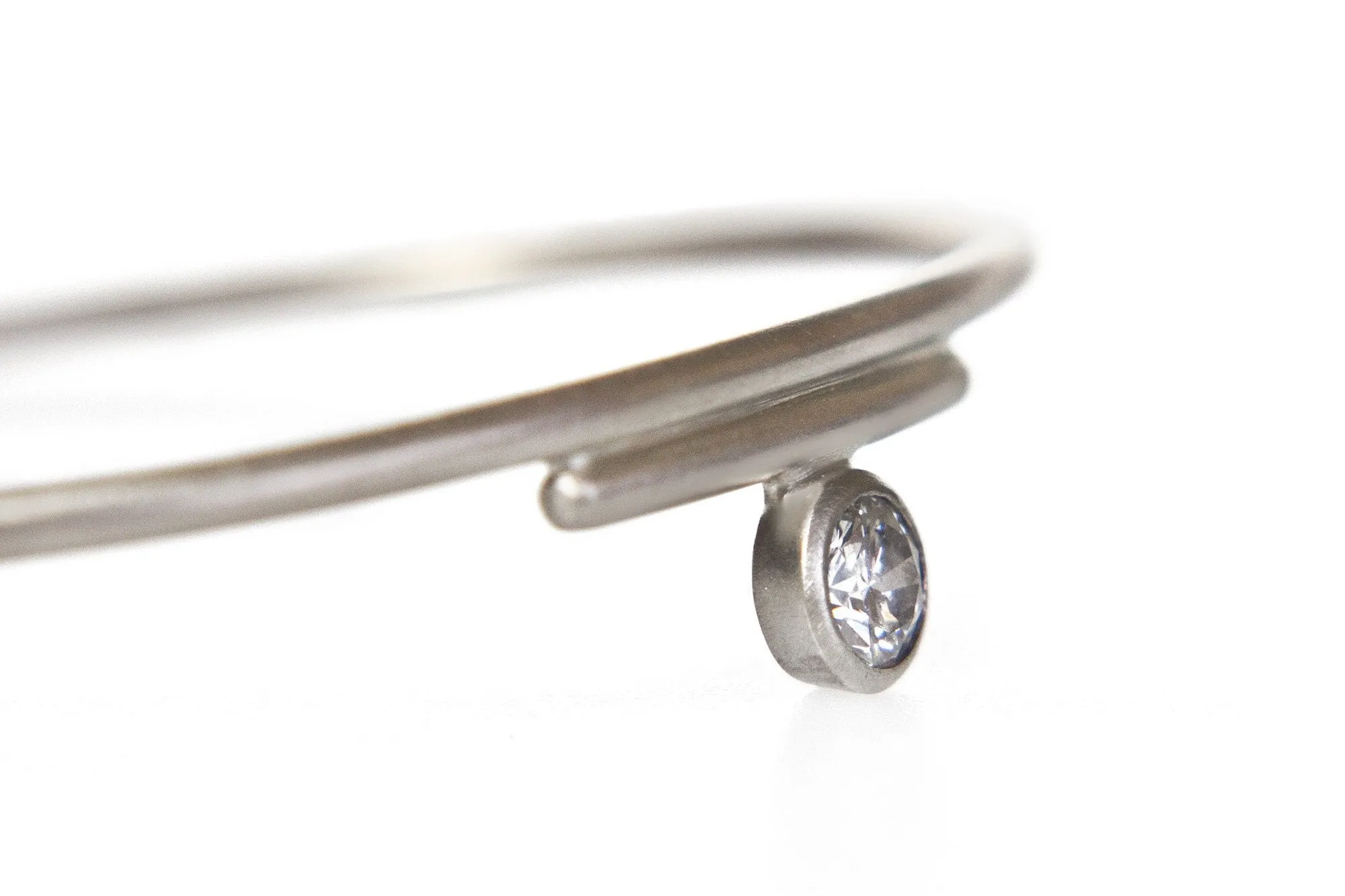 Hugo Bracelet | Stepped Cuff in Diamond & 14k gold