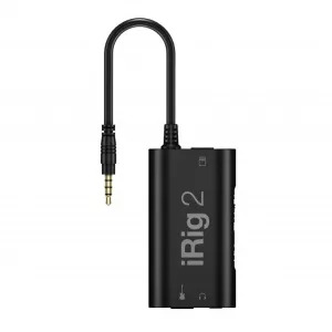 IK iRig 2 - Guitar & Instrument Interface Adapter for iPhone, iPod Touch, iPad, Mac & PC