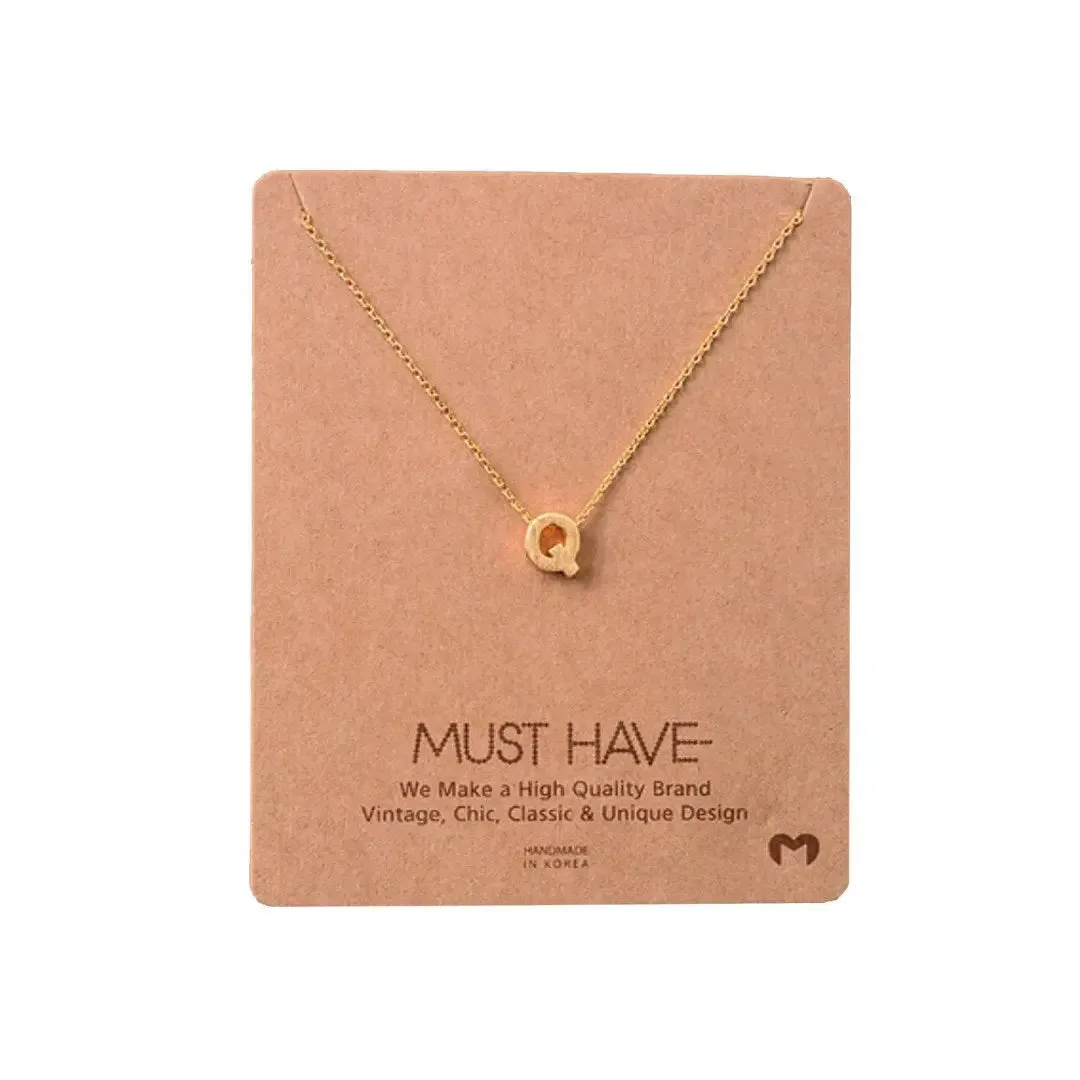 INITIAL Q GOLD NECKLACE