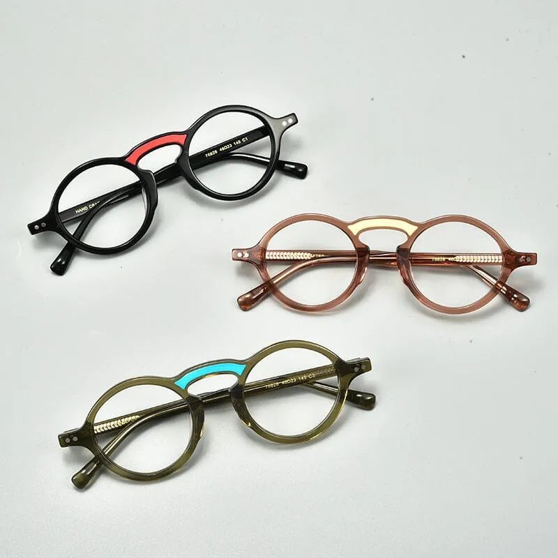 Jax Plate Round Acetate Glasses Frame