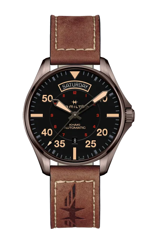 KHAKI PILOT DAY DATE AUTO H64605531