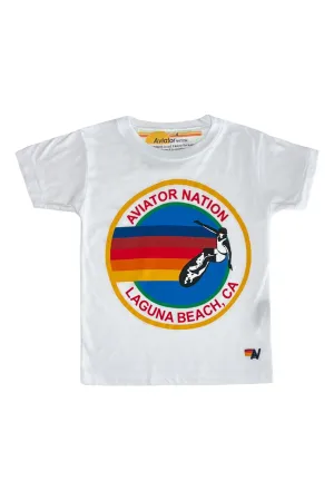 KID'S AVIATOR NATION LAGUNA BEACH TEE - WHITE