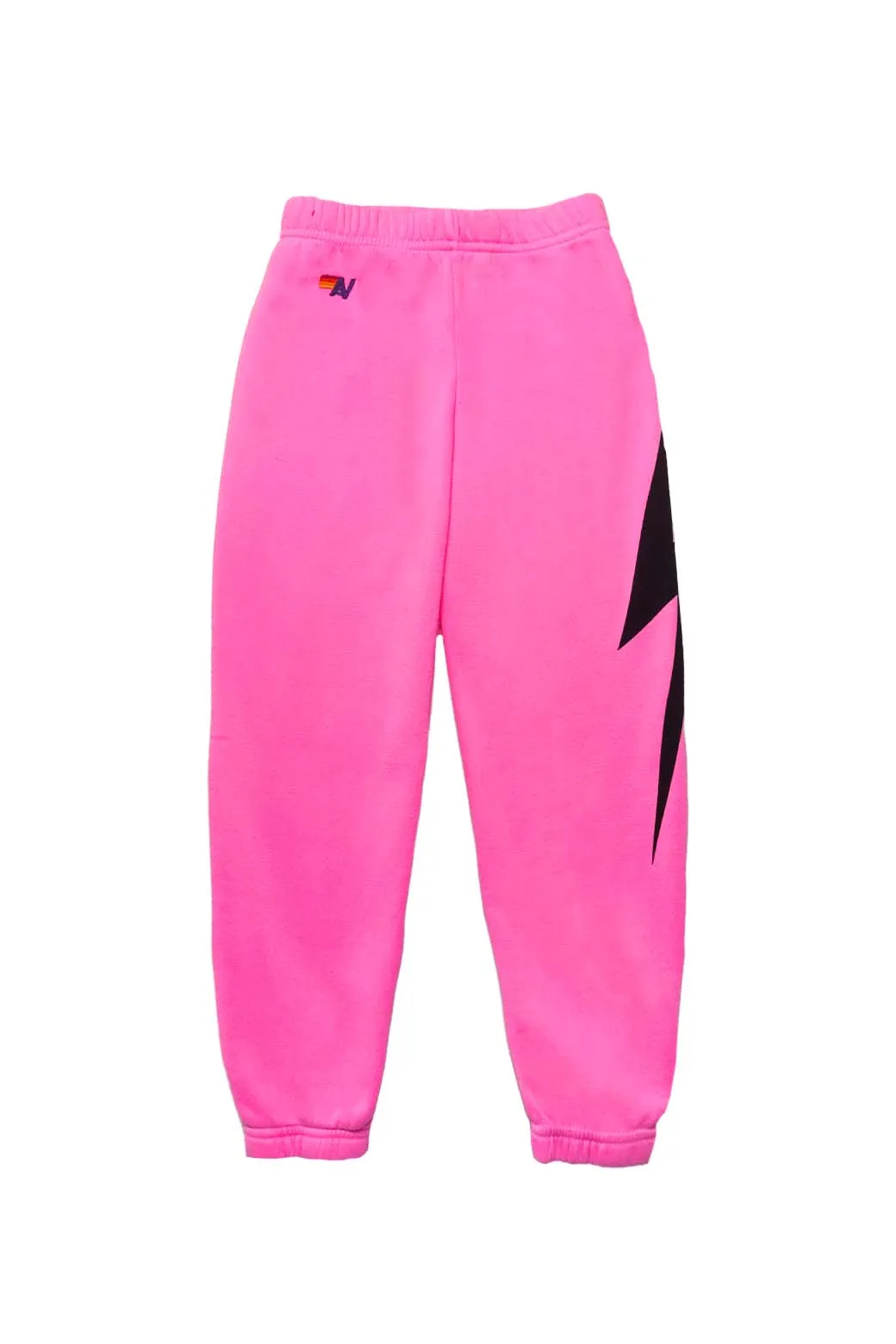 KIDS BOLT PRINT SWEATPANTS - NEON PINK