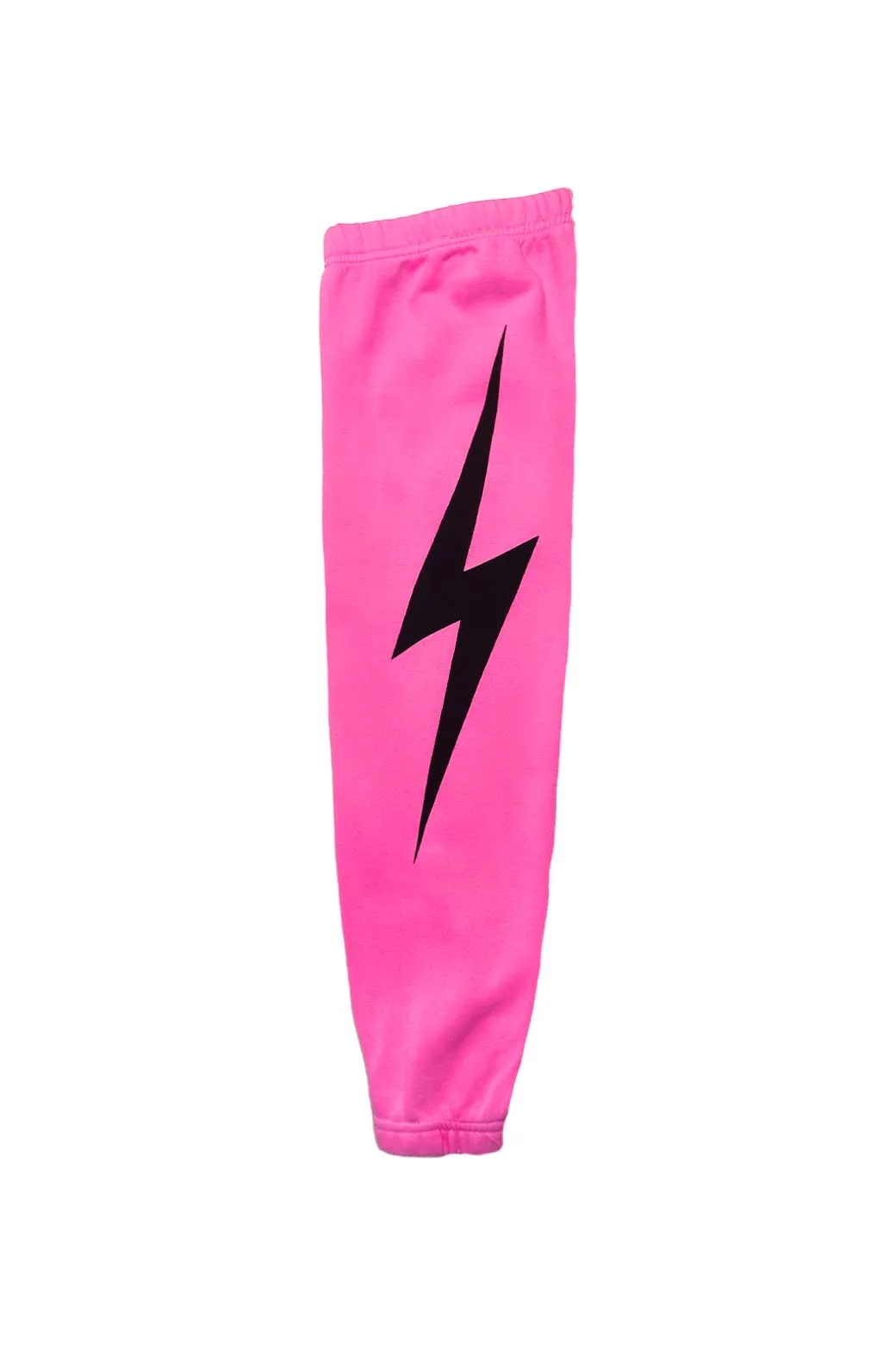 KIDS BOLT PRINT SWEATPANTS - NEON PINK