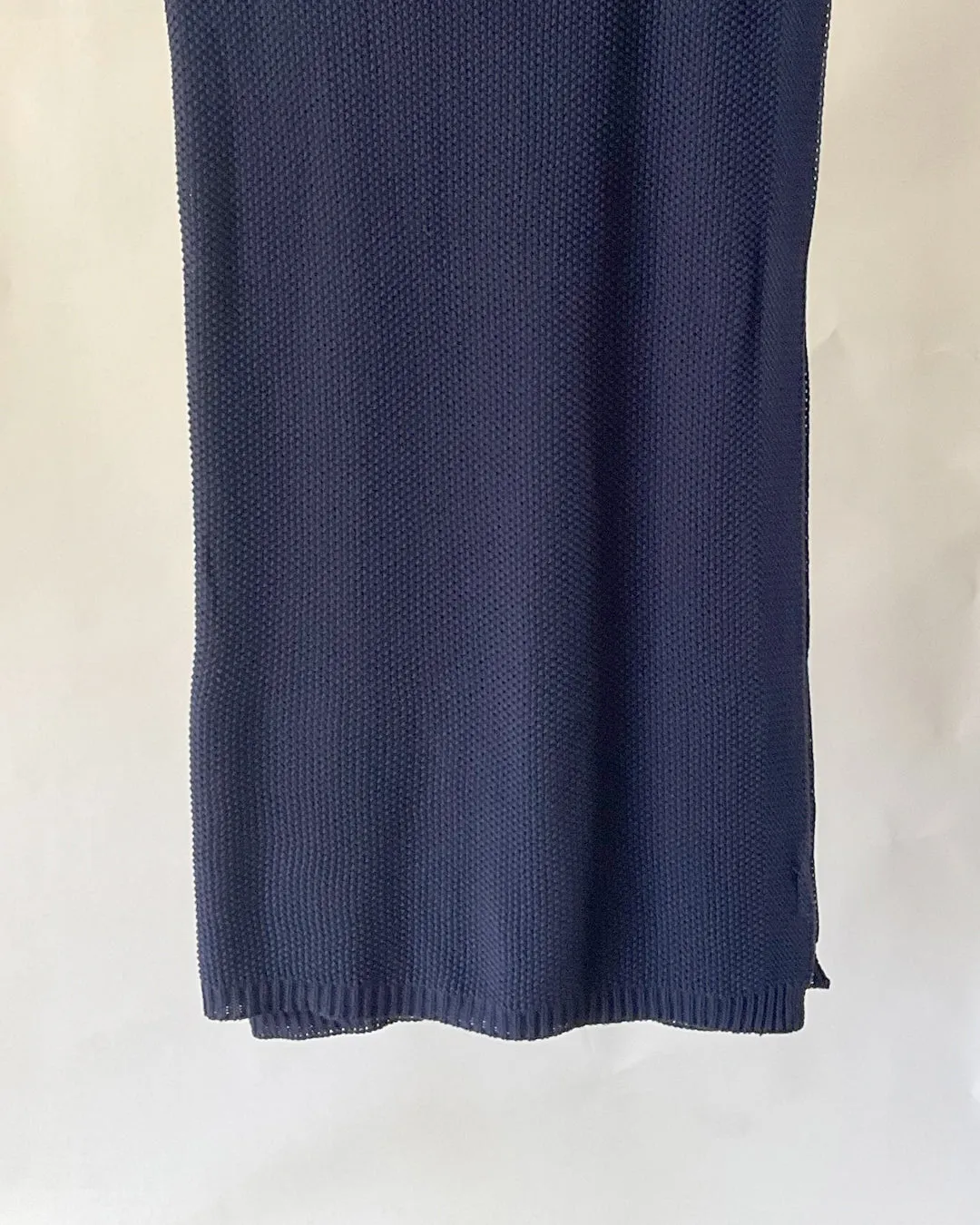 Knit Large Throw - Blue