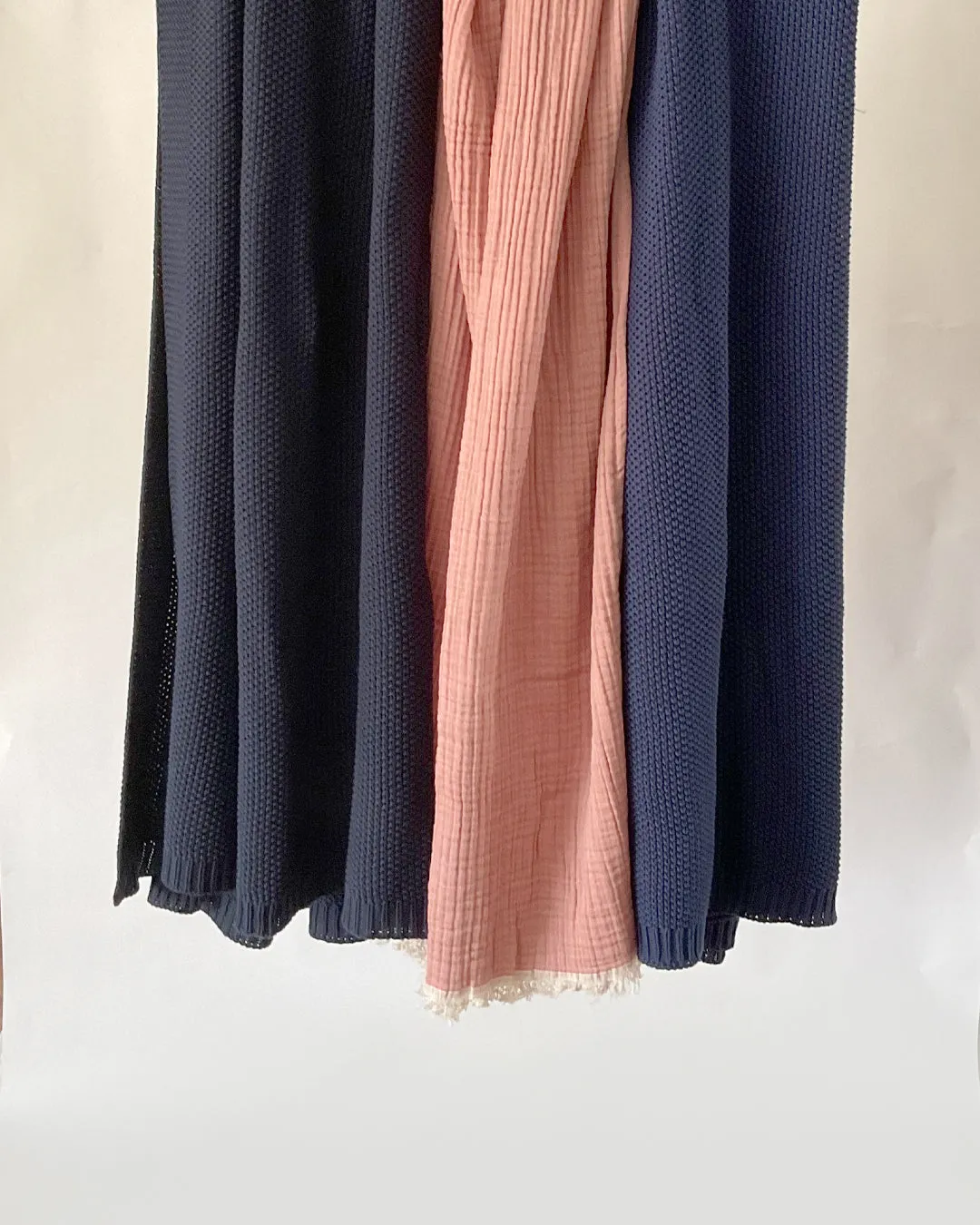 Knit Large Throw - Blue