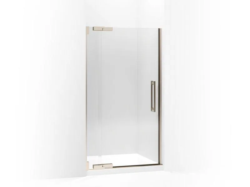 KOHLER K-705703-L Purist Pivot shower door, 72-1/4" H x 39-1/4 - 41-3/4" W, with 3/8" thick Crystal Clear glass