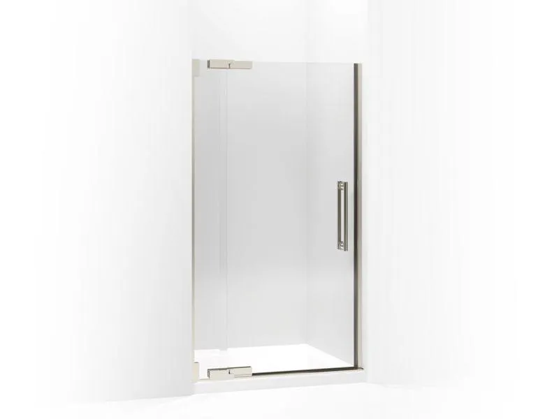 KOHLER K-705703-L Purist Pivot shower door, 72-1/4" H x 39-1/4 - 41-3/4" W, with 3/8" thick Crystal Clear glass