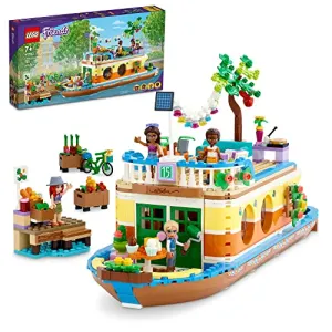 LEGO Friends Canal Houseboat 41702 Building Kit; Comes with 4 Mini-Dolls Including Mia and 1 Animal Toy; Birthday Gift for Kids Aged 7  (737 Pieces)