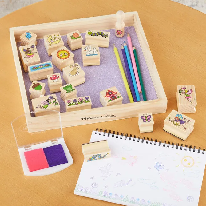 Melissa & Doug Stamp Set: Stamp-A-Scene Fairy Garden