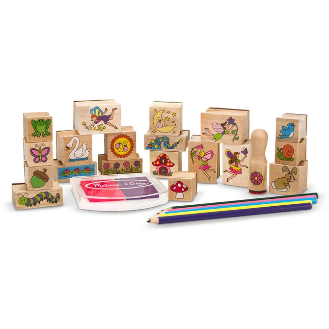 Melissa & Doug Stamp Set: Stamp-A-Scene Fairy Garden