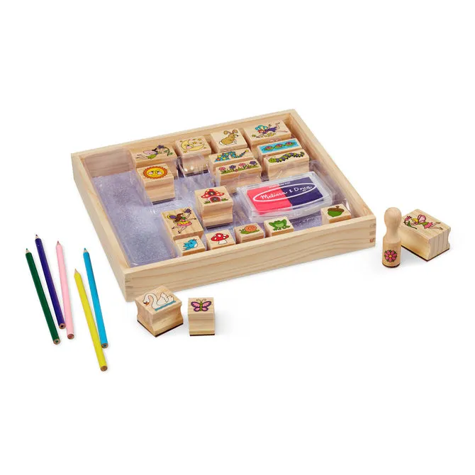 Melissa & Doug Stamp Set: Stamp-A-Scene Fairy Garden