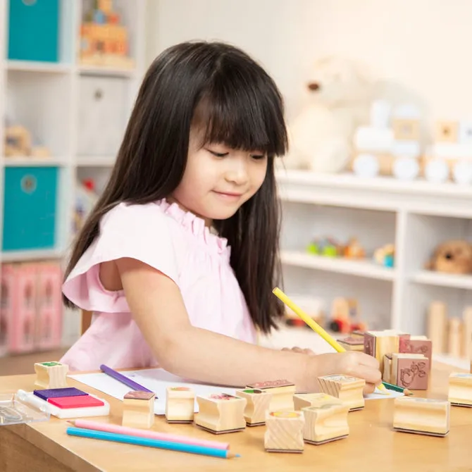 Melissa & Doug Stamp Set: Stamp-A-Scene Fairy Garden