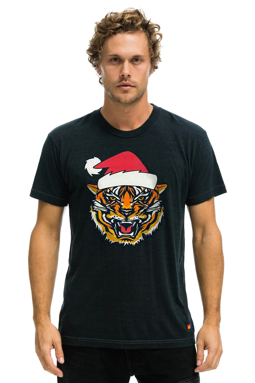 MEMBER EXCLUSIVE SANTA TIGER TEE - CHARCOAL