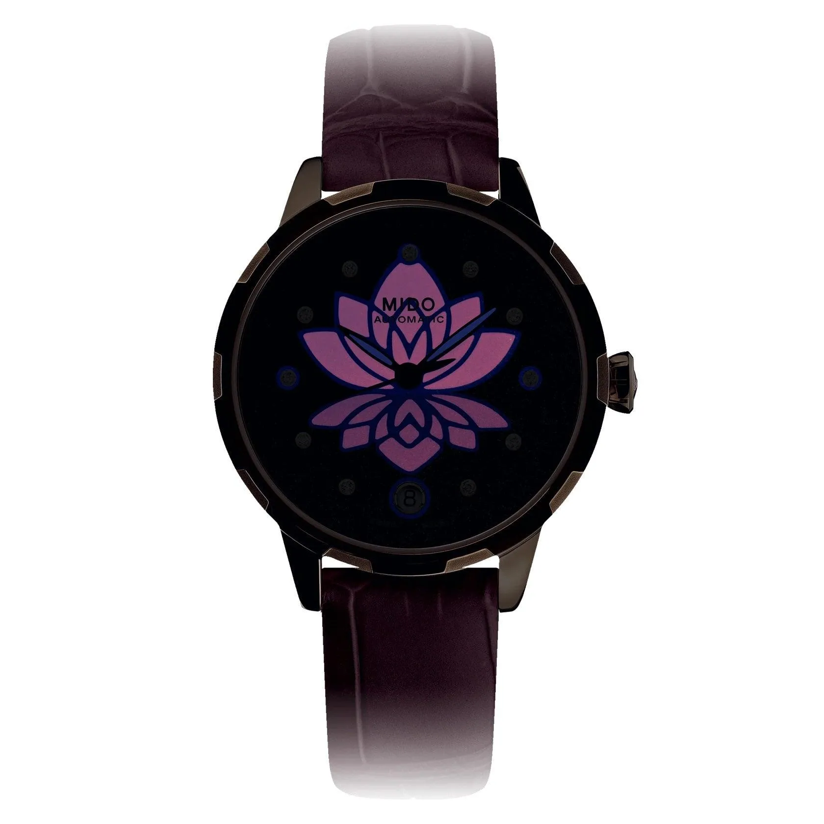 Mido watch Rainflower Night 34mm Madreperper Diamonds Automatic Steel Finish Pvd Gold Rose M043.207.36.106.00