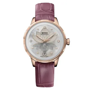 Mido watch Rainflower Night 34mm Madreperper Diamonds Automatic Steel Finish Pvd Gold Rose M043.207.36.106.00