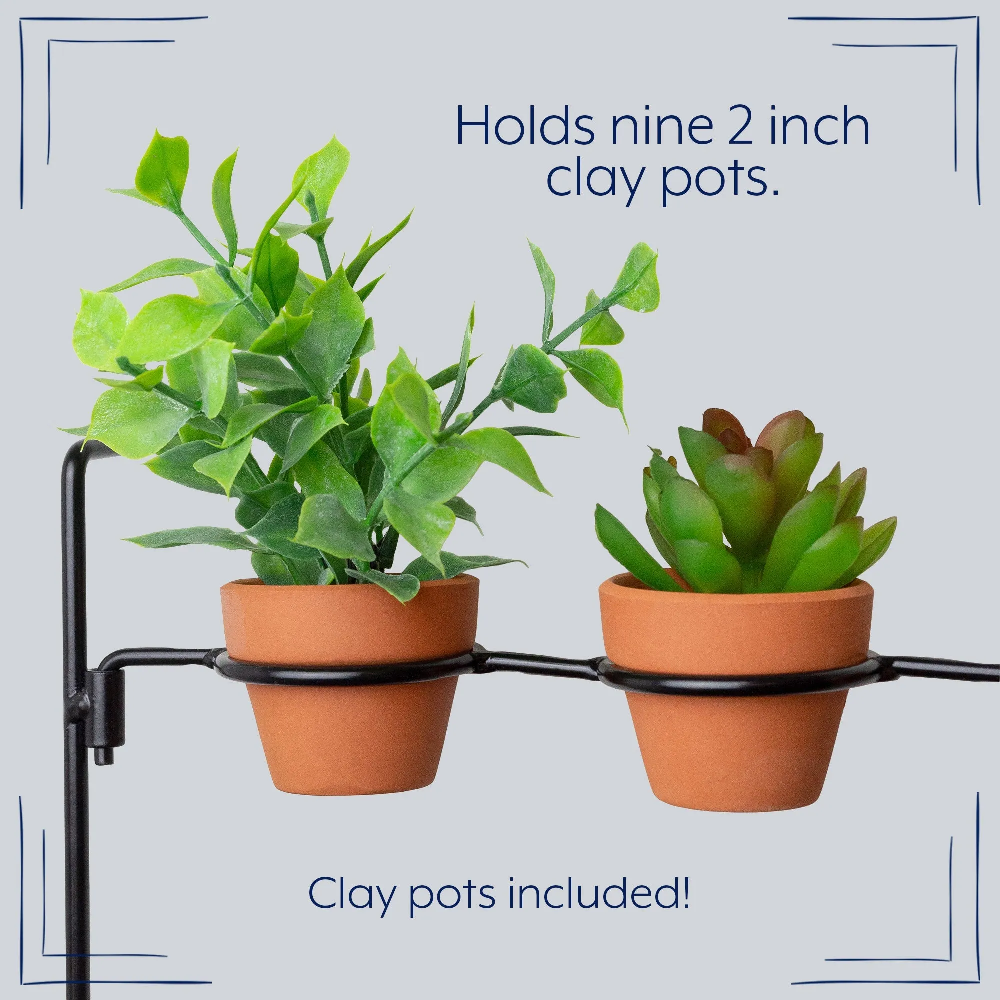 Mini Clay Pot Hanging Rack (Choose Size)