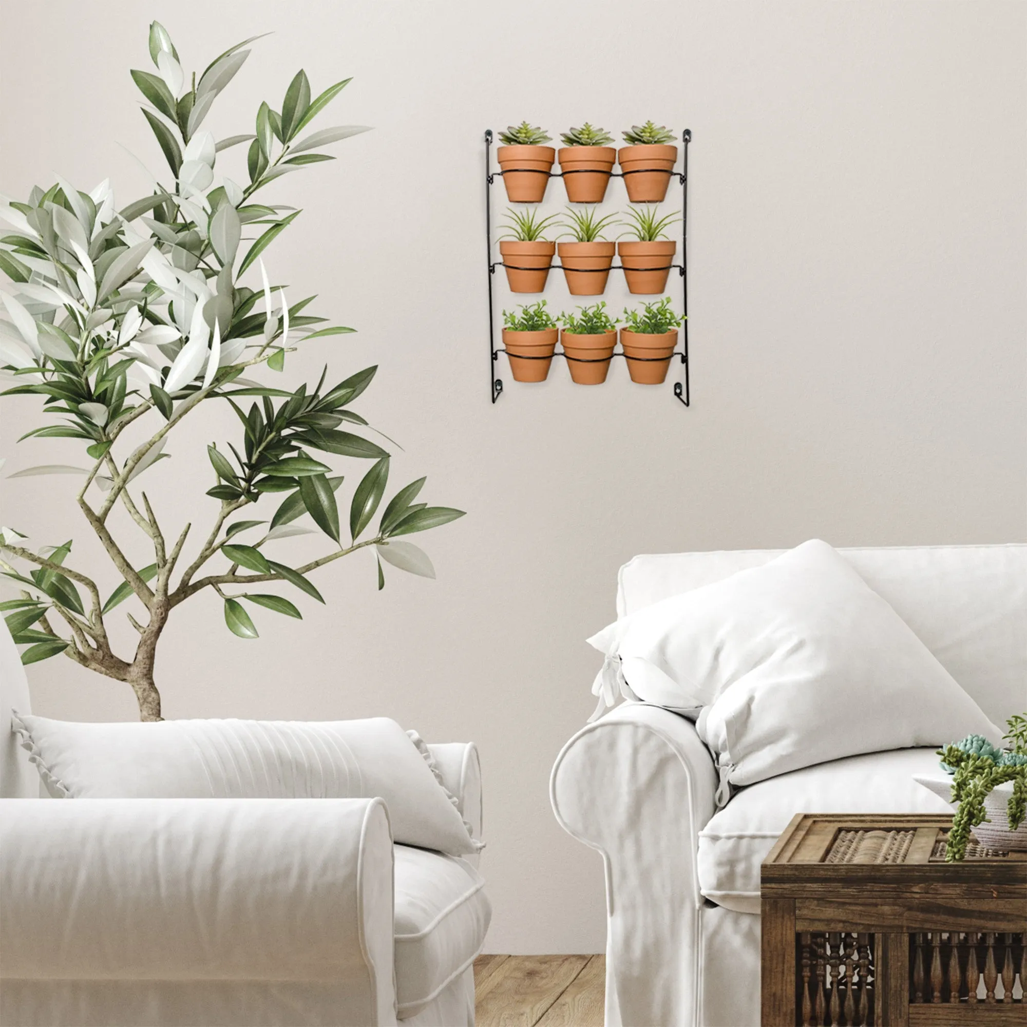 Mini Clay Pot Hanging Rack (Choose Size)