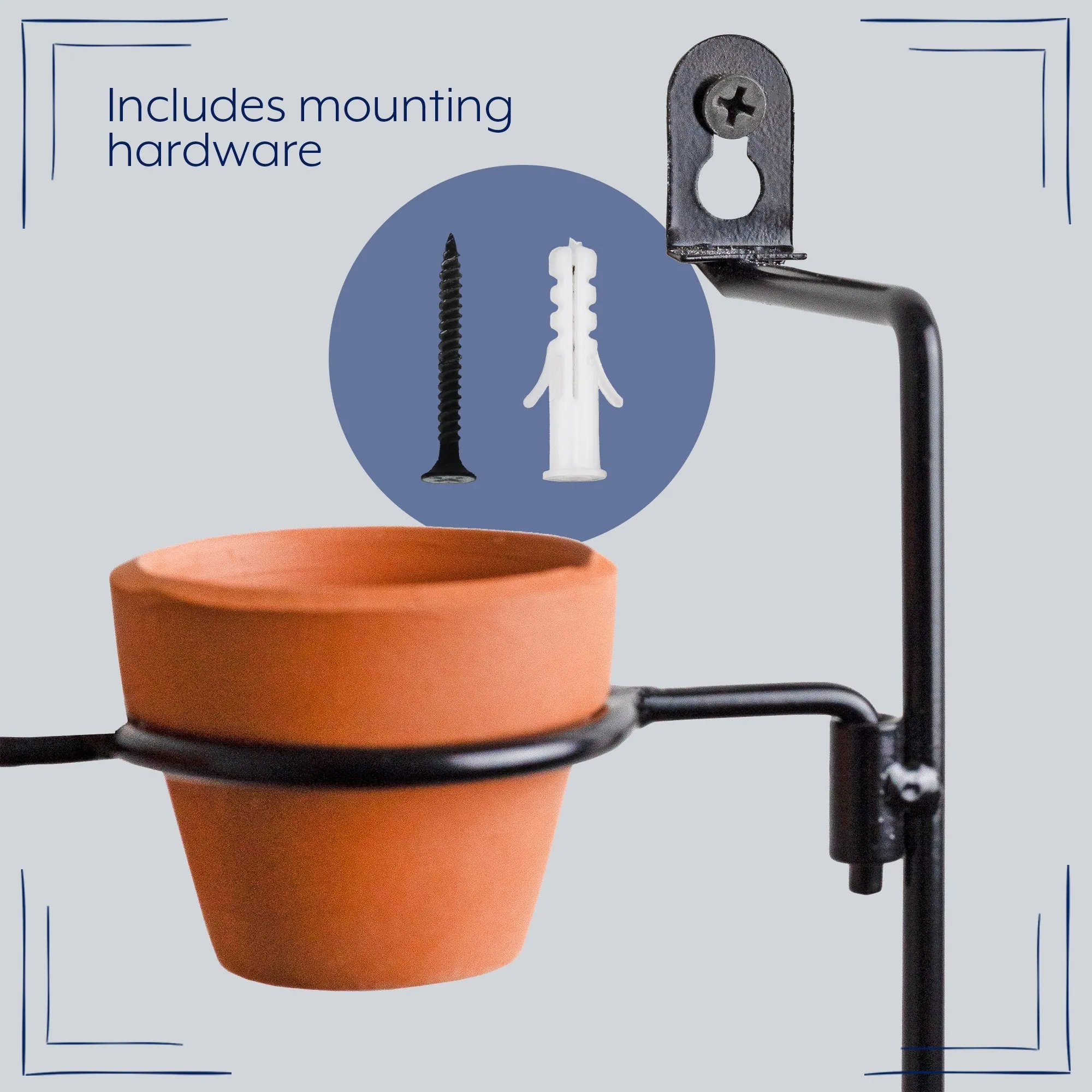 Mini Clay Pot Hanging Rack (Choose Size)