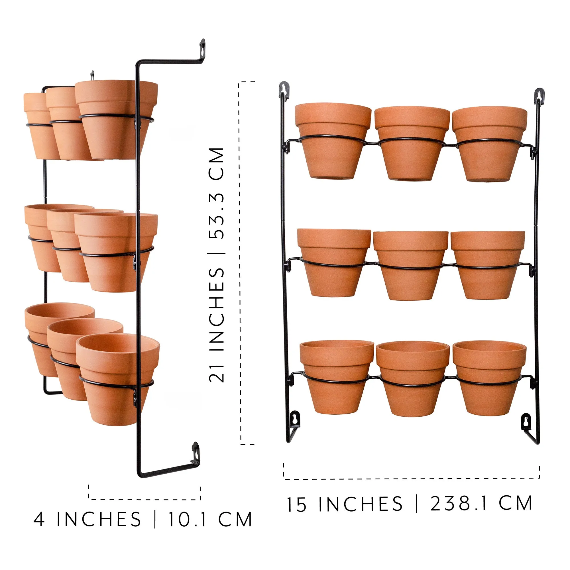 Mini Clay Pot Hanging Rack (Choose Size)