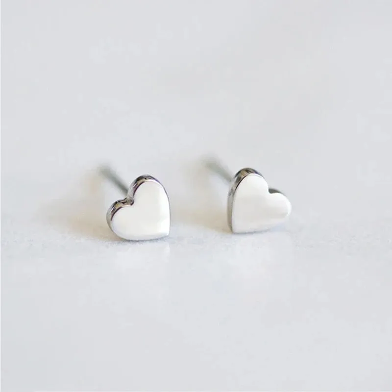Mini Heart Stud Earrings