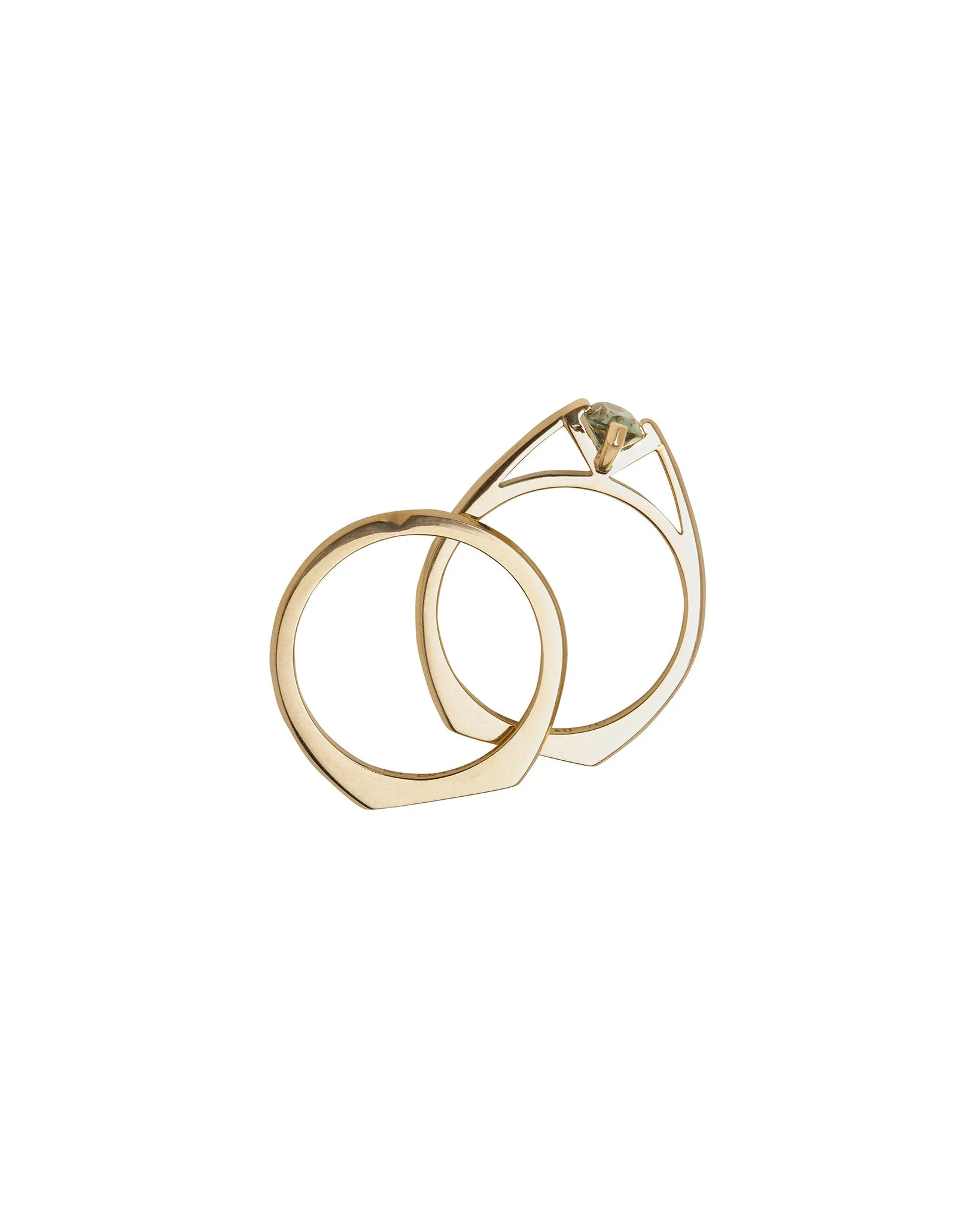 Minimalist Arc   Minimalist Band Ring Set