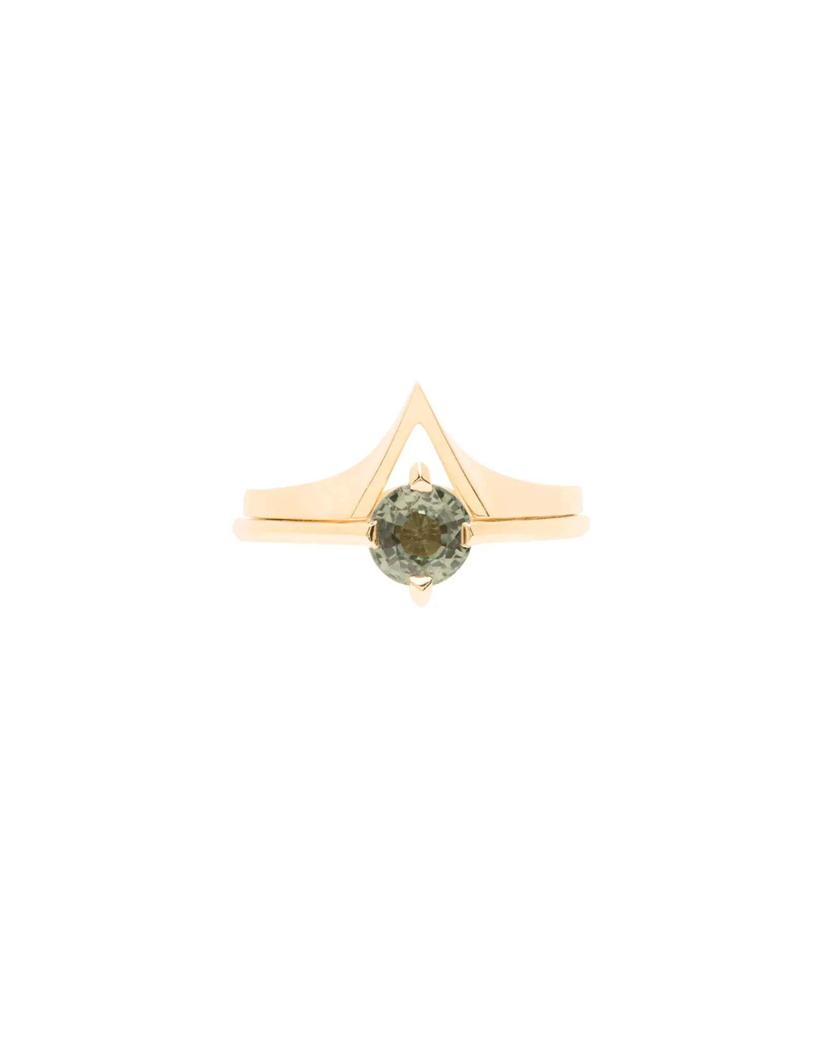 Minimalist Arc   Spire Ring Set