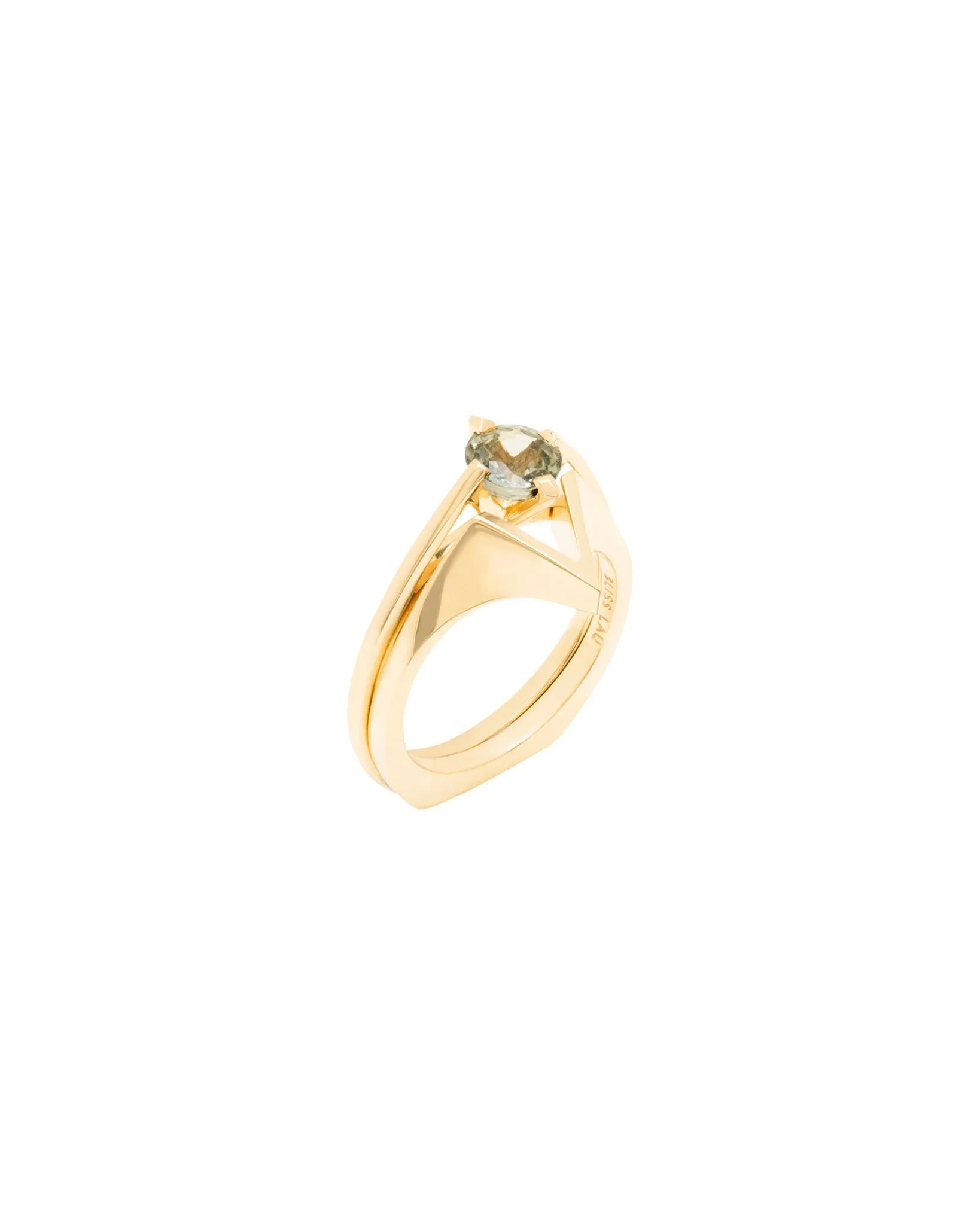 Minimalist Arc   Spire Ring Set