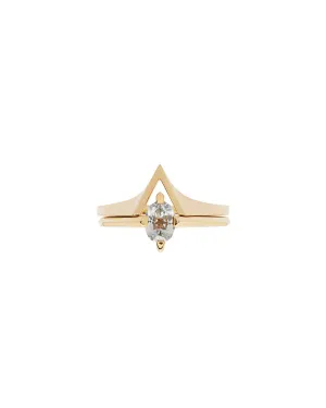 Minimalist Arc   Spire Ring Set