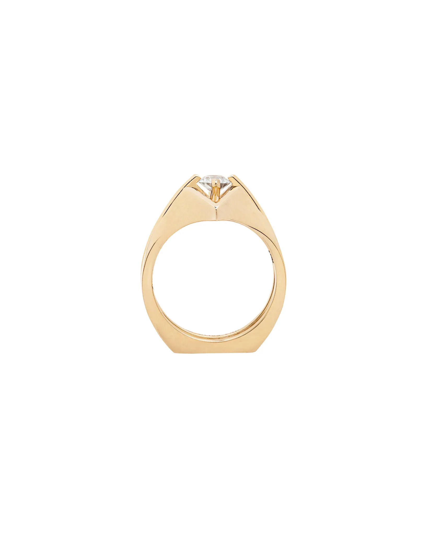 Minimalist Arc   Spire Ring Set
