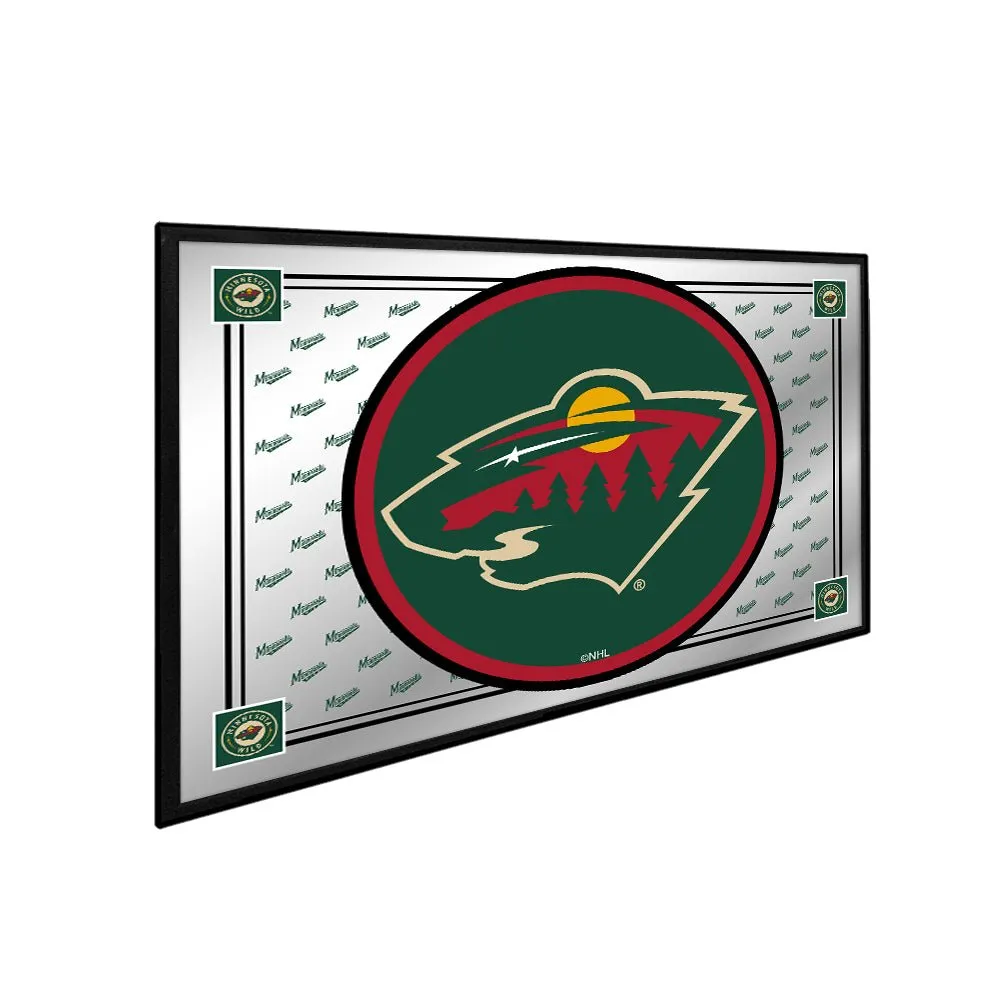 Minnesota Wild: Team Spirit - Framed Mirrored Wall Sign