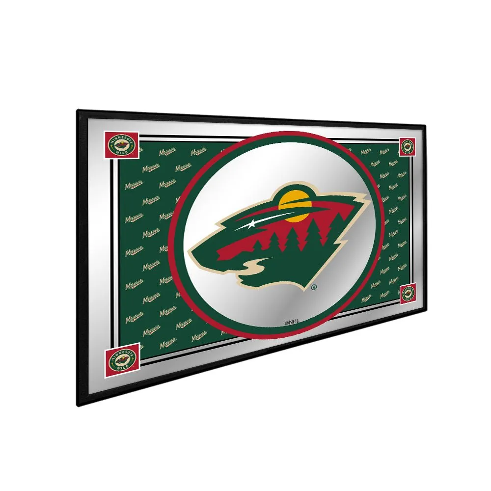 Minnesota Wild: Team Spirit - Framed Mirrored Wall Sign