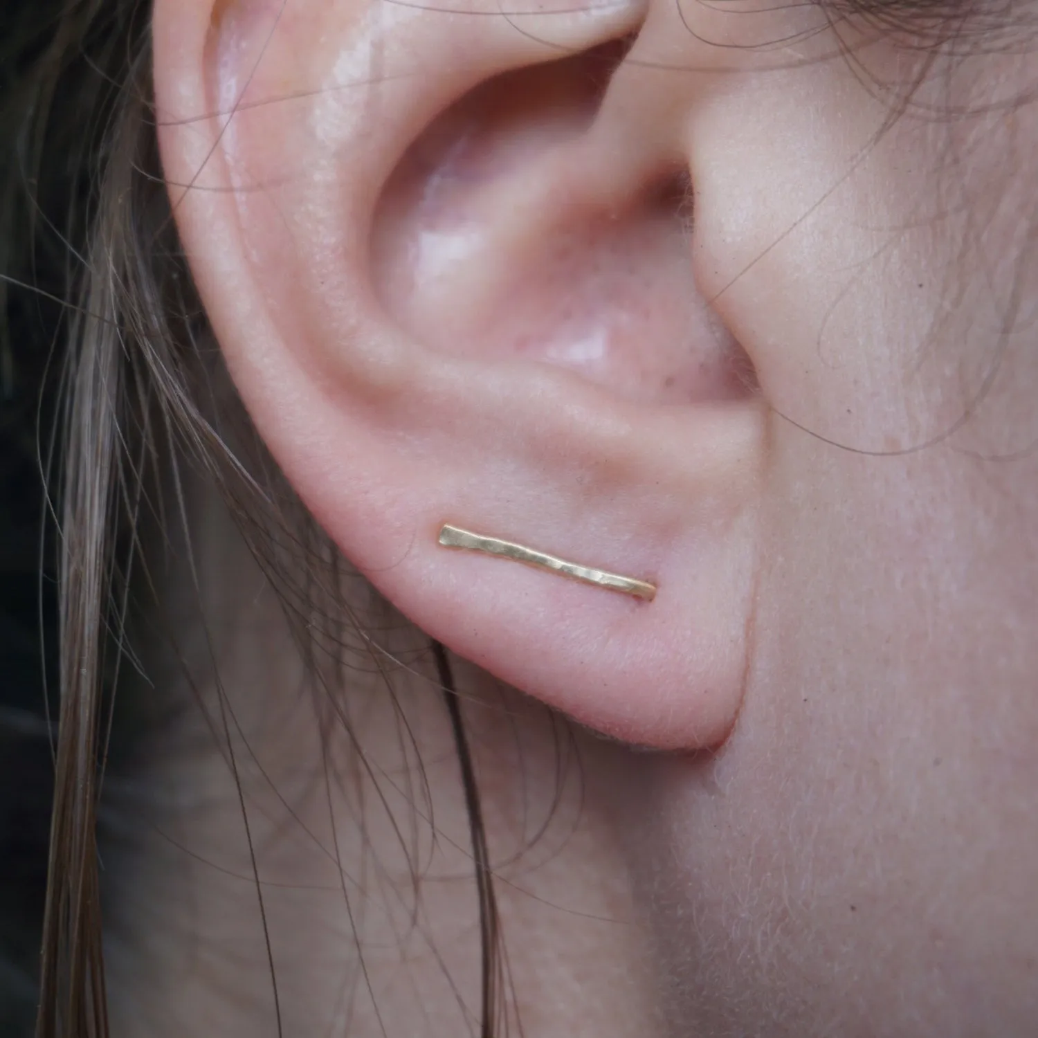 Modern Distinctive Simple Hand-Crafted Small Ear Climber Earrings - 0182