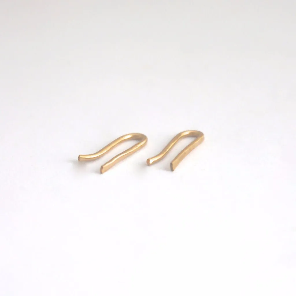Modern Distinctive Simple Hand-Crafted Small Ear Climber Earrings - 0182