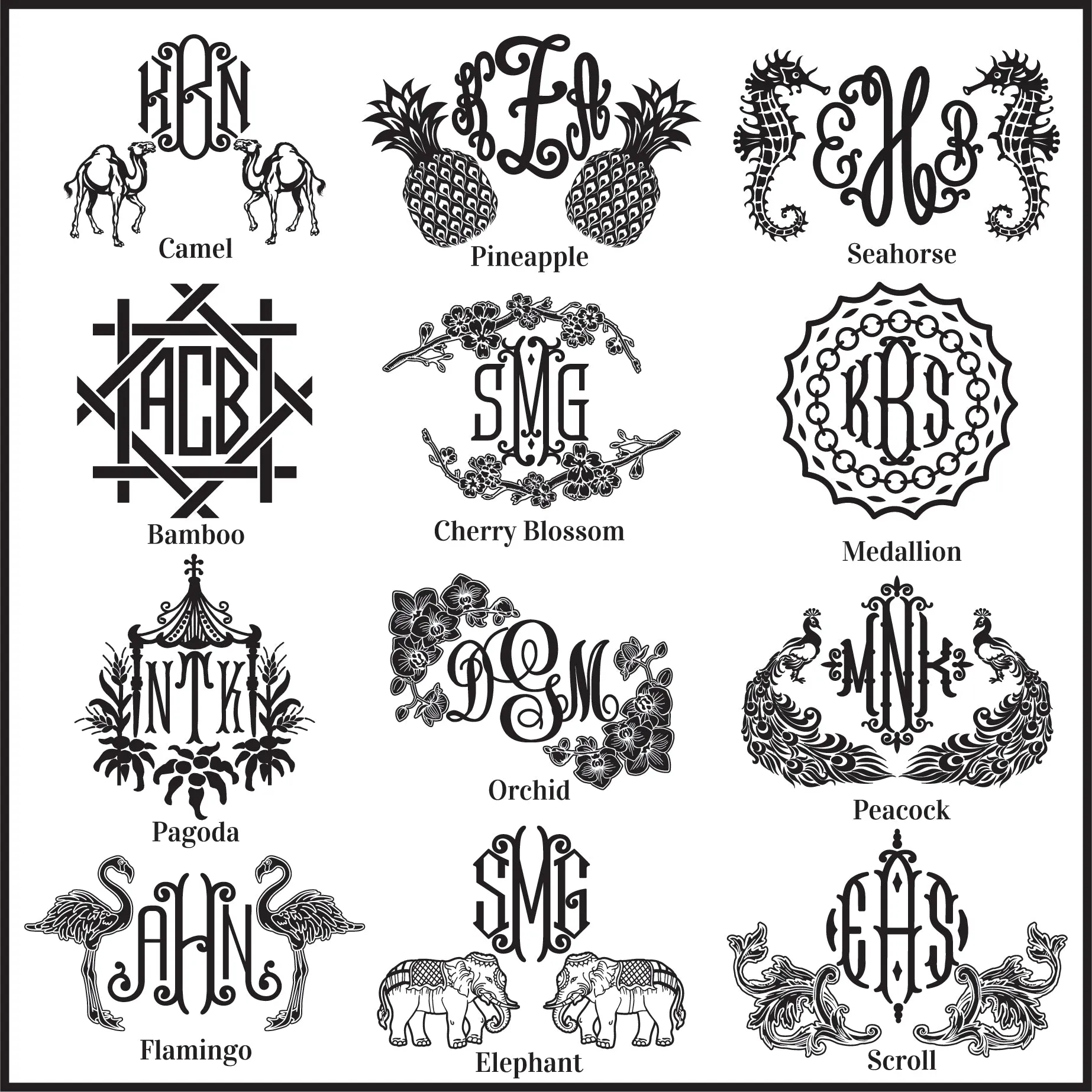 Monogrammed Acrylic Waste Basket