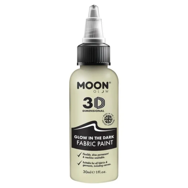 Moon Glow Glow In The Dark Fabric Paint, Clear